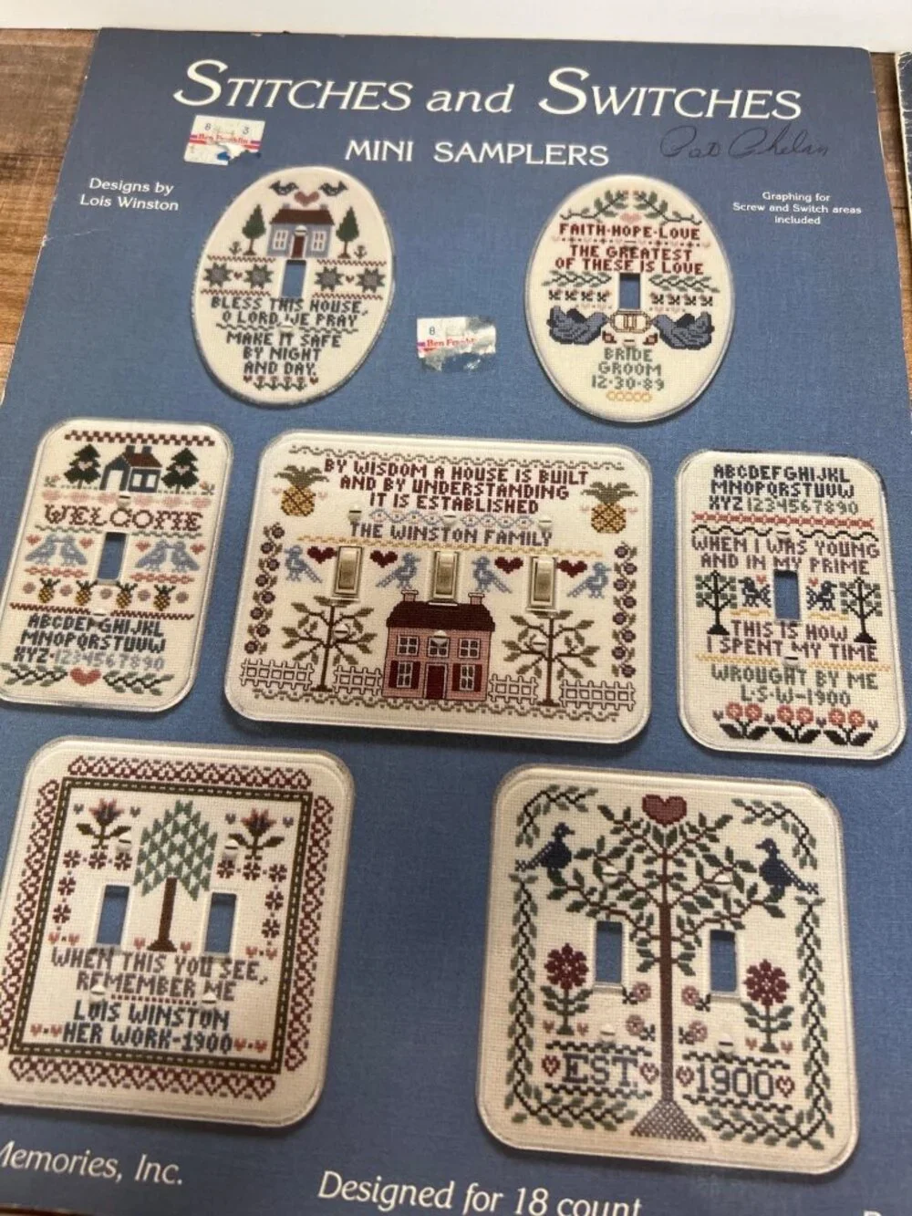 Cross Stitch Pattern Lot Of 4 Booklets Featuring Welcome & Sampler Designs